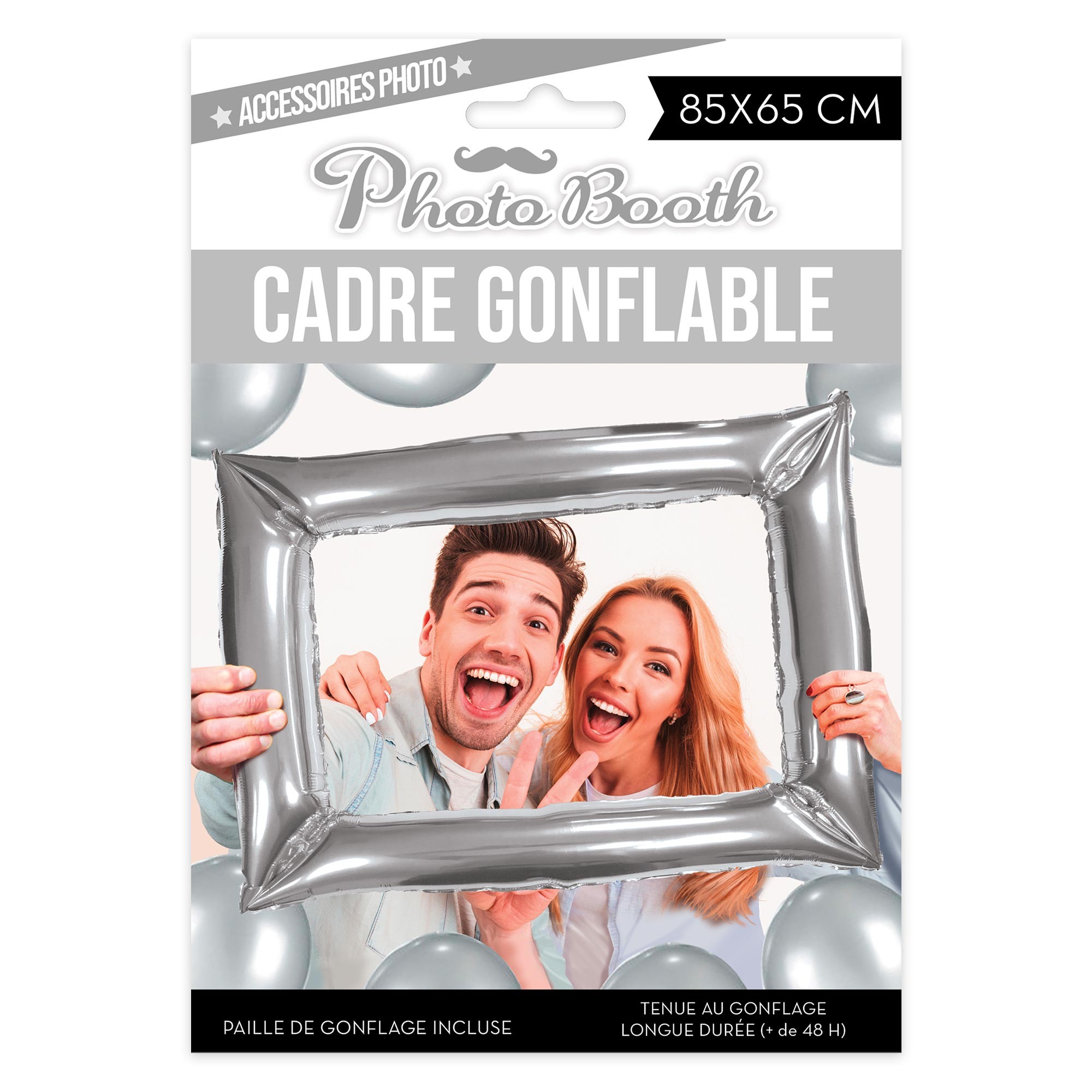 12 Accessoires Photobooth Avec Cadre Doré 95X80 Cm