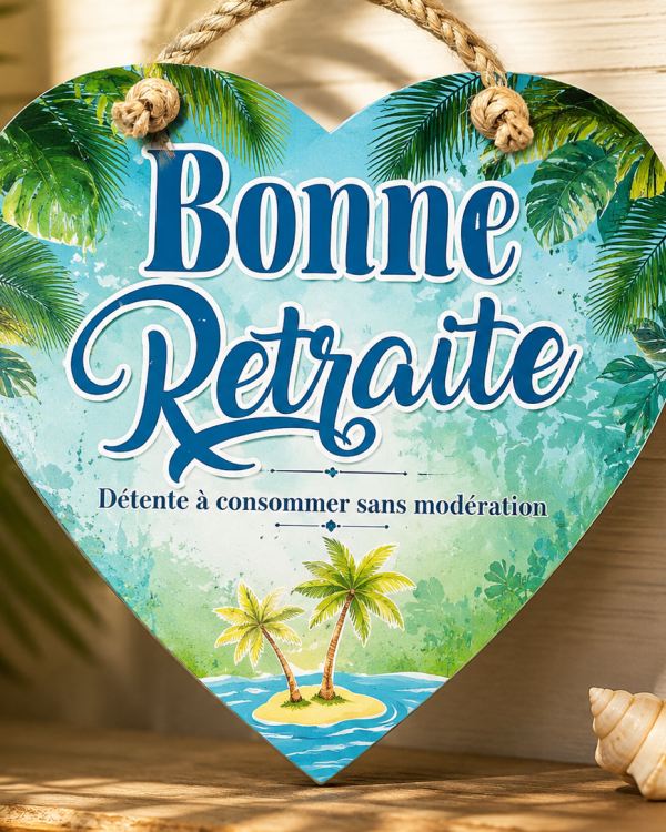 Coeur à Suspendre "Bonne Retraite"