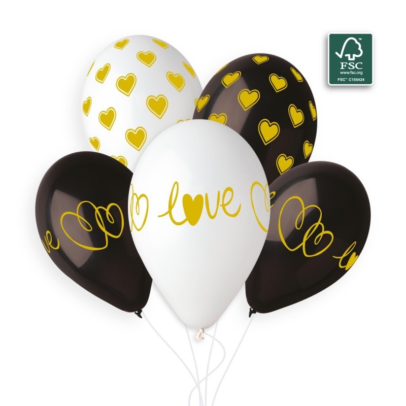 Golden love et coeurs