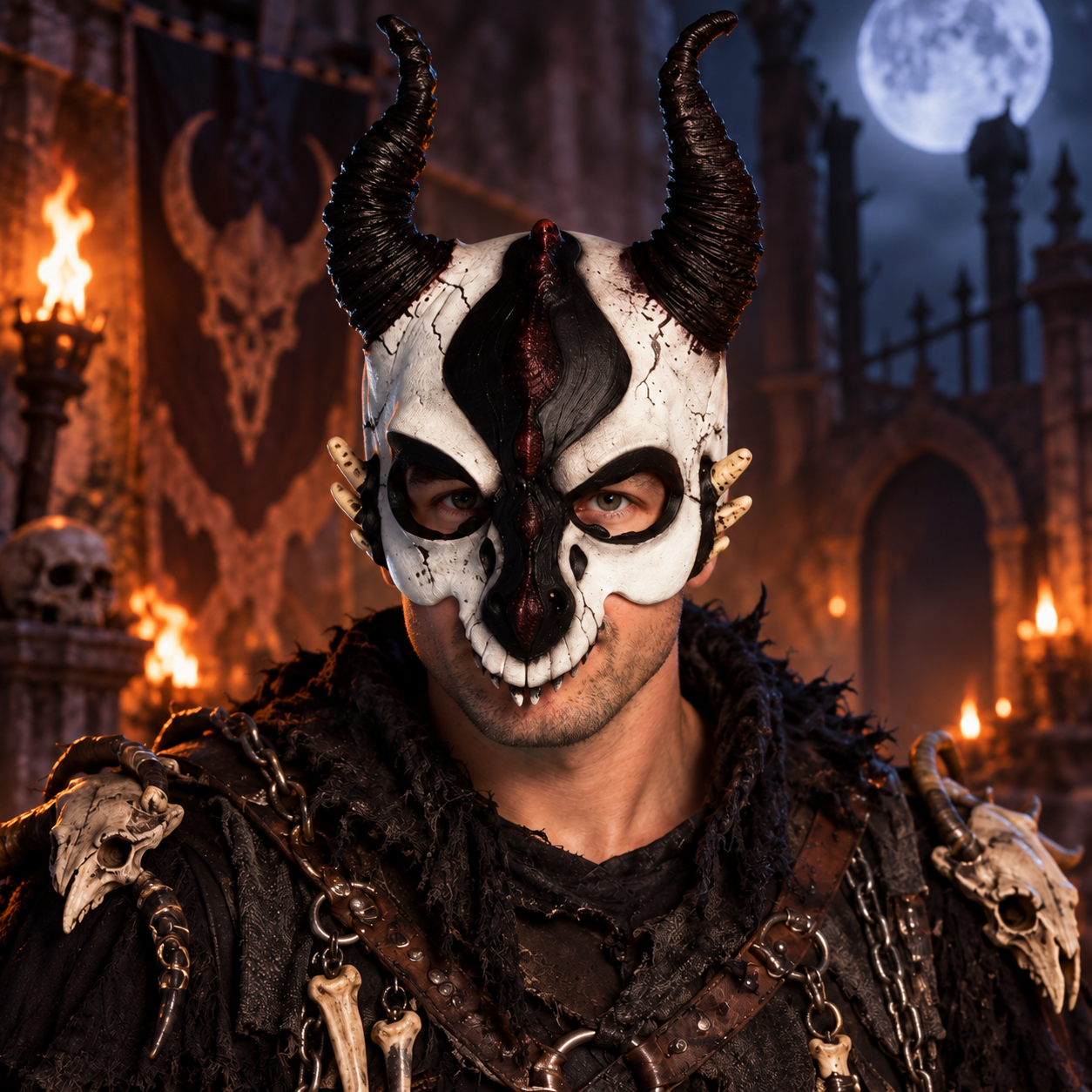 Demi-Masque Tête de Dragon
