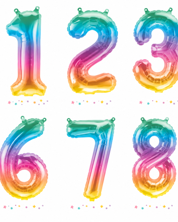 Chiffre Couleur Pastel 41cm