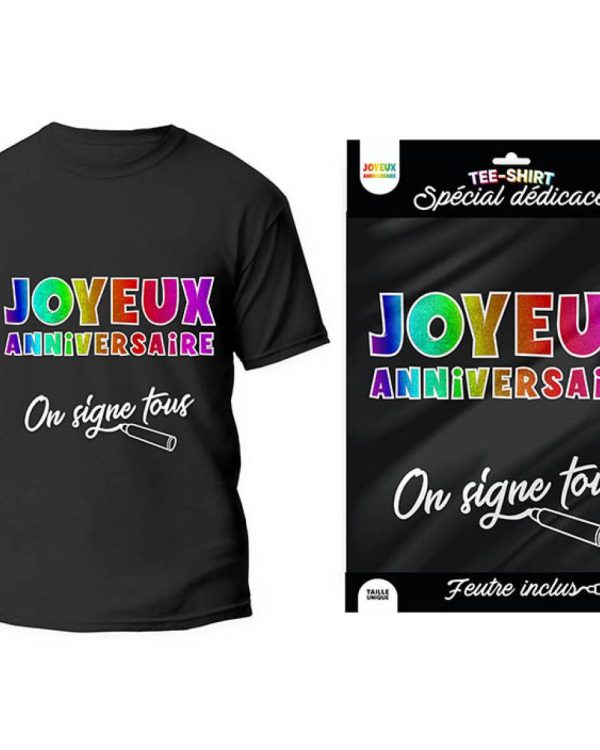 Tee-Shirt Noir Spéciale Dédicace