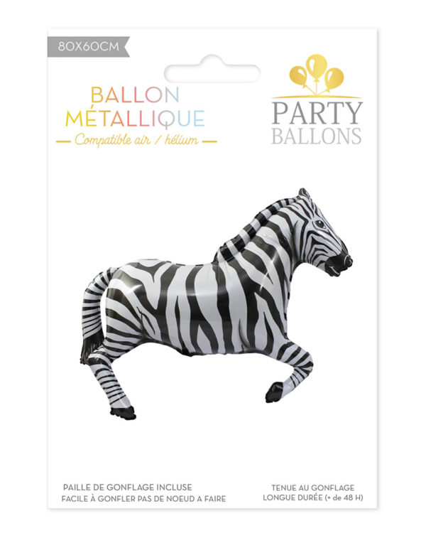 Ballon métallique ZÉBRE