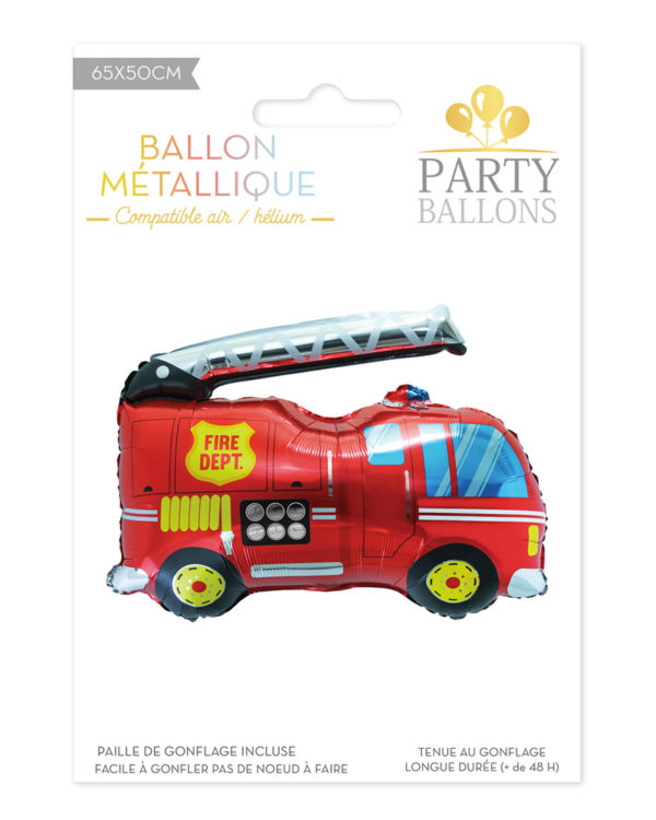 Ballon métallique camion pompier