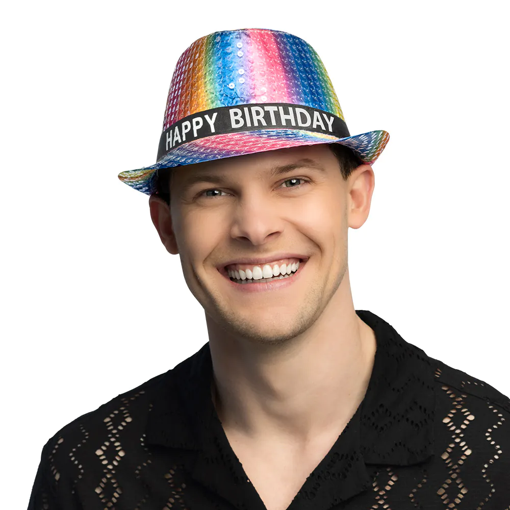 Chapeau arc-en-ciel 'Happy birthday' – Image 3