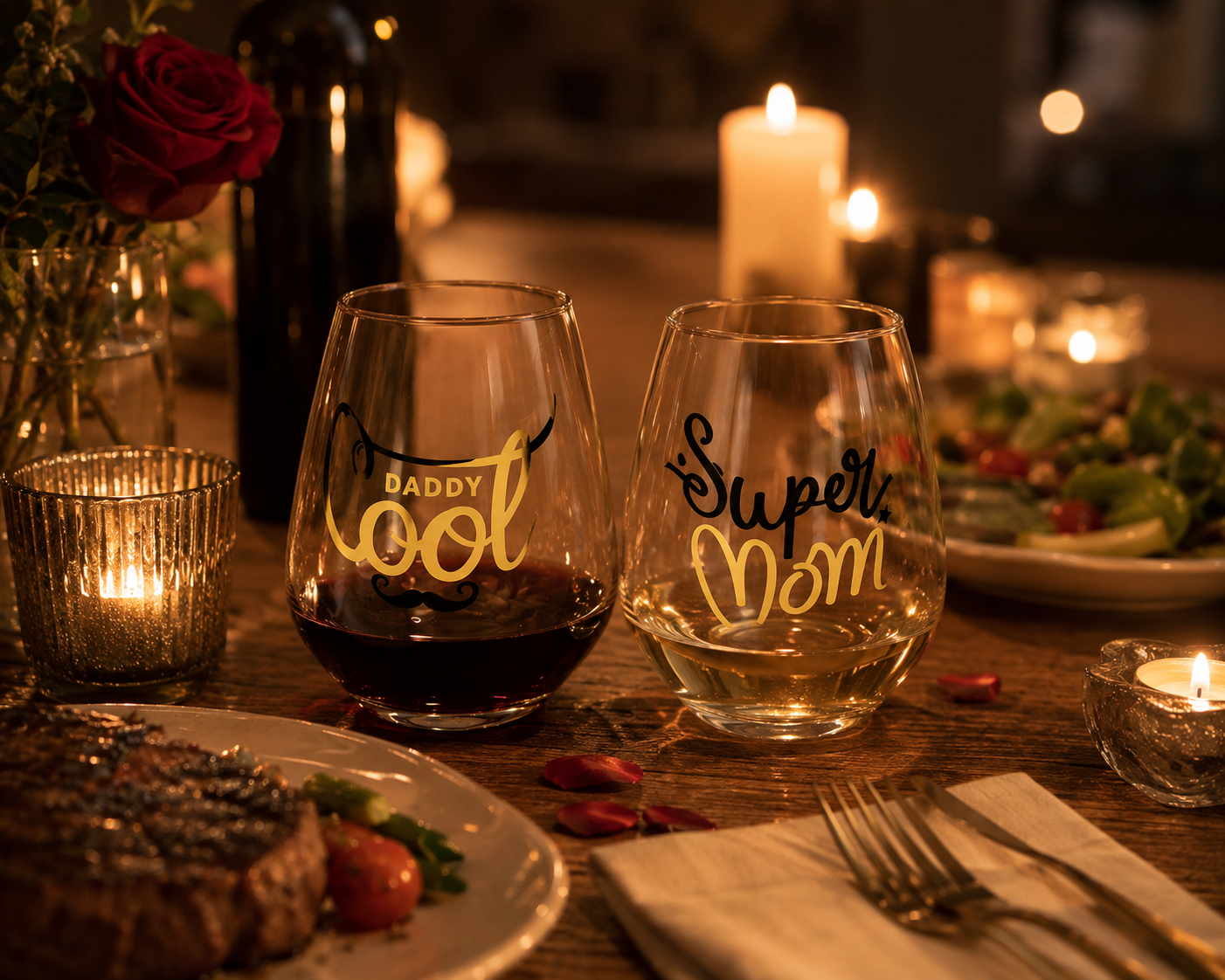 Coffret de Verres « Daddy Cool & Super Mom » – Image 2