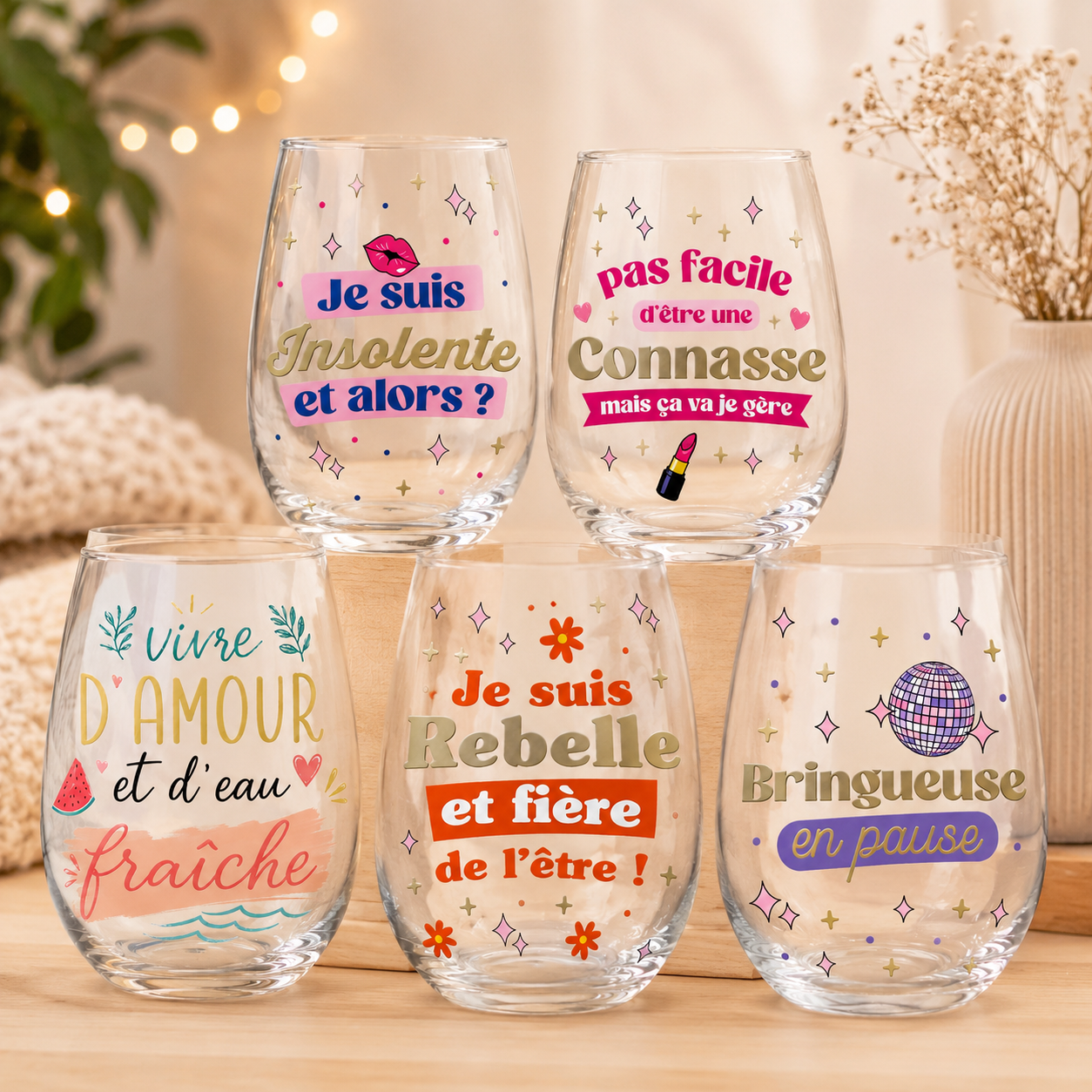 Verre Rond "Humoristique"