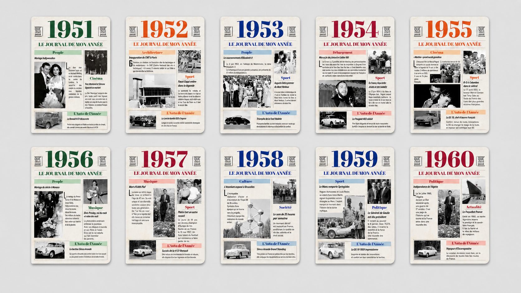 Le Journal de Mon Année 1951-1960