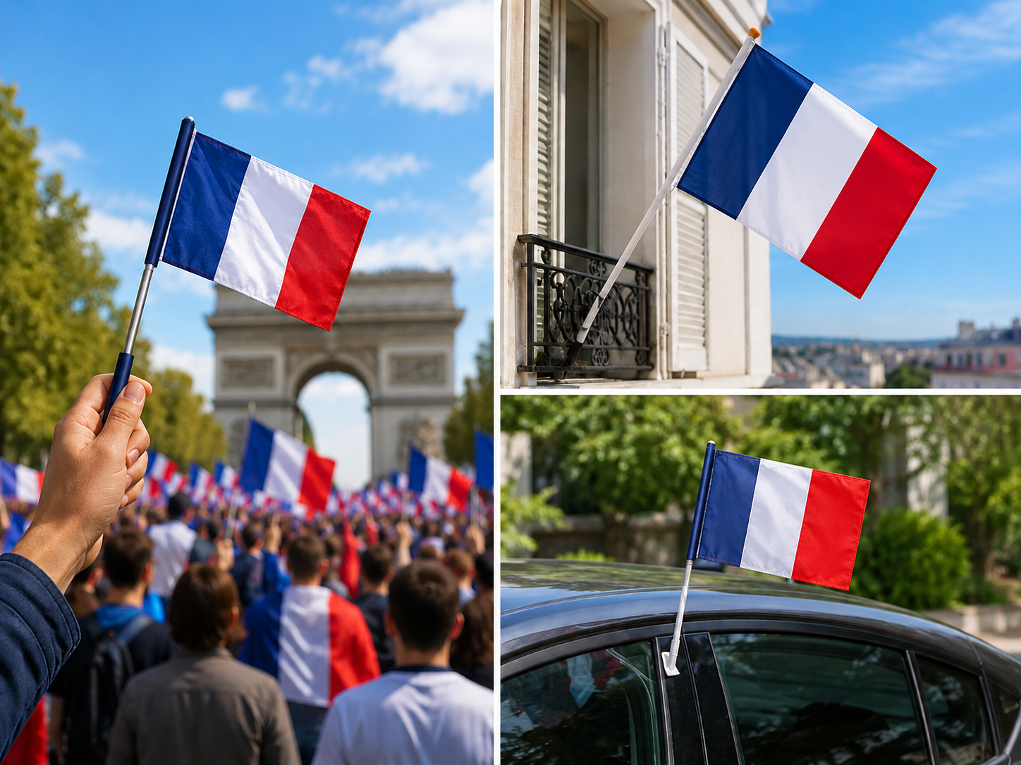 Drapeaux sur Hampe