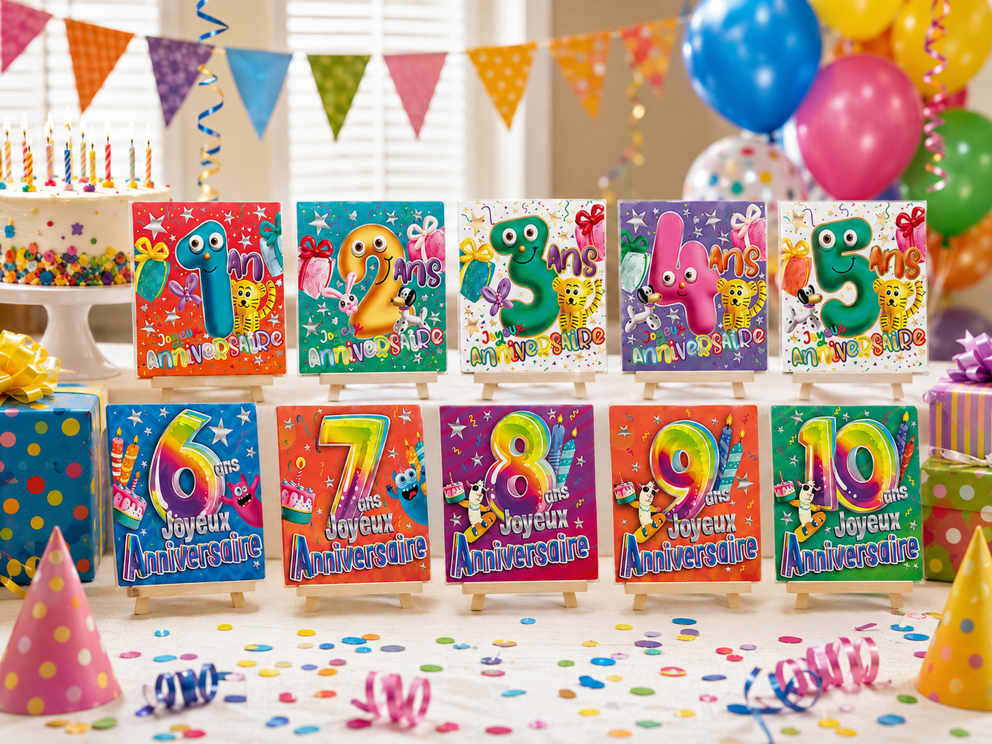 Carte Double "Age" de 1 à 10 ans – Image 2