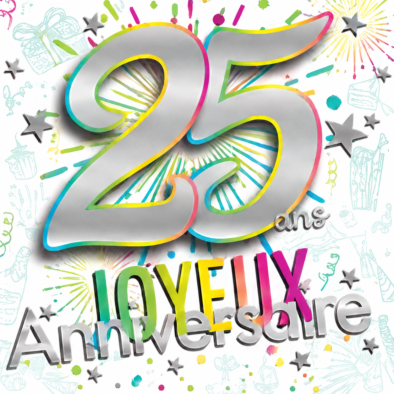 Carte Double "Age" de 25 à 90 Ans – Image 2