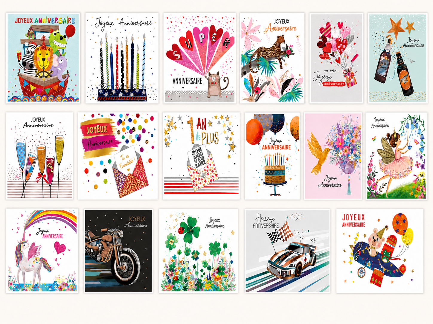 Carte Double Collection "Privée" Anniversaires
