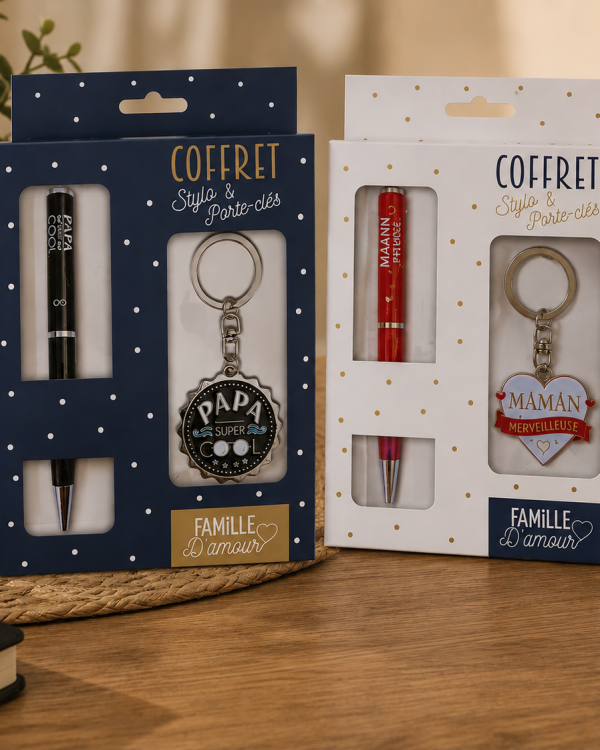 Coffret Stylo et Portes-clés