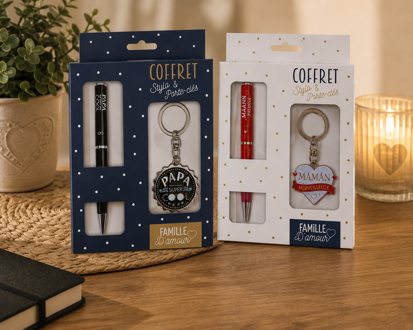 Coffret Stylo et Portes-clés