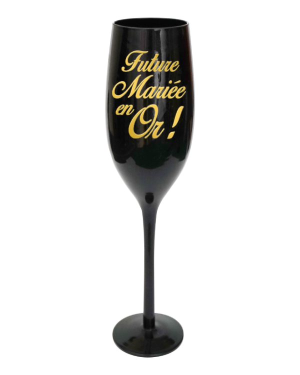 Flûte à Champagne "Future Mariée" en Or