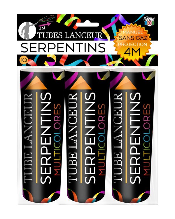 Tubes Lançeur Serpentins x 3