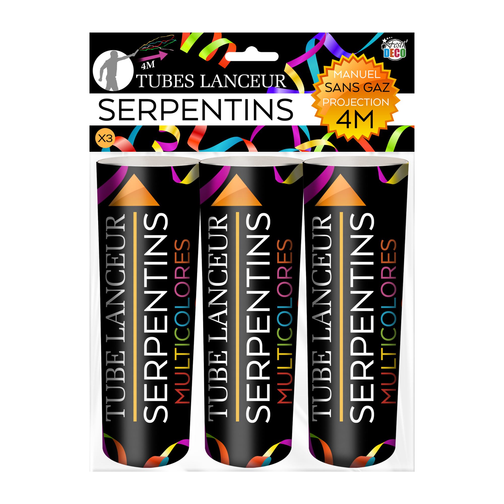 Tubes Lançeur Serpentins x 3