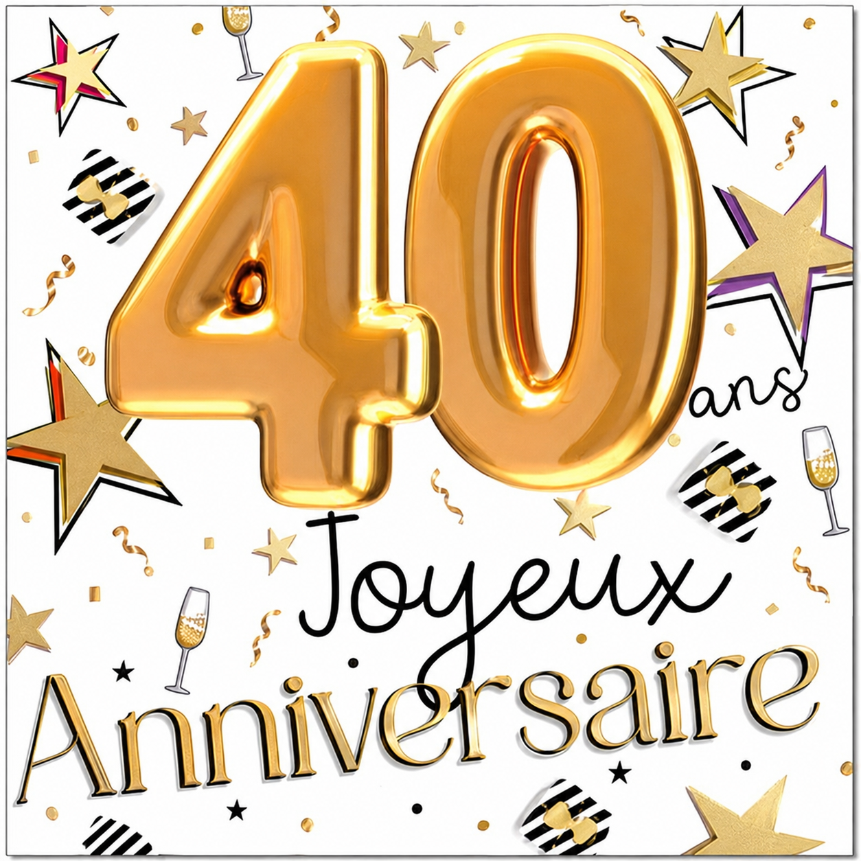 Carte Double "Age" de 25 à 90 Ans – Image 5