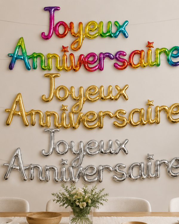Guirlande Ballon "Joyeux Anniversaire"
