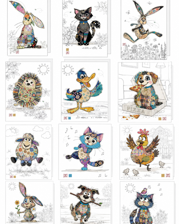 Carte Bug Art "Animaux Domestiques"