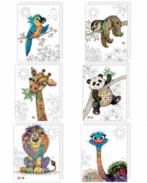 Carte Bug Art "Animaux Zoologiques"
