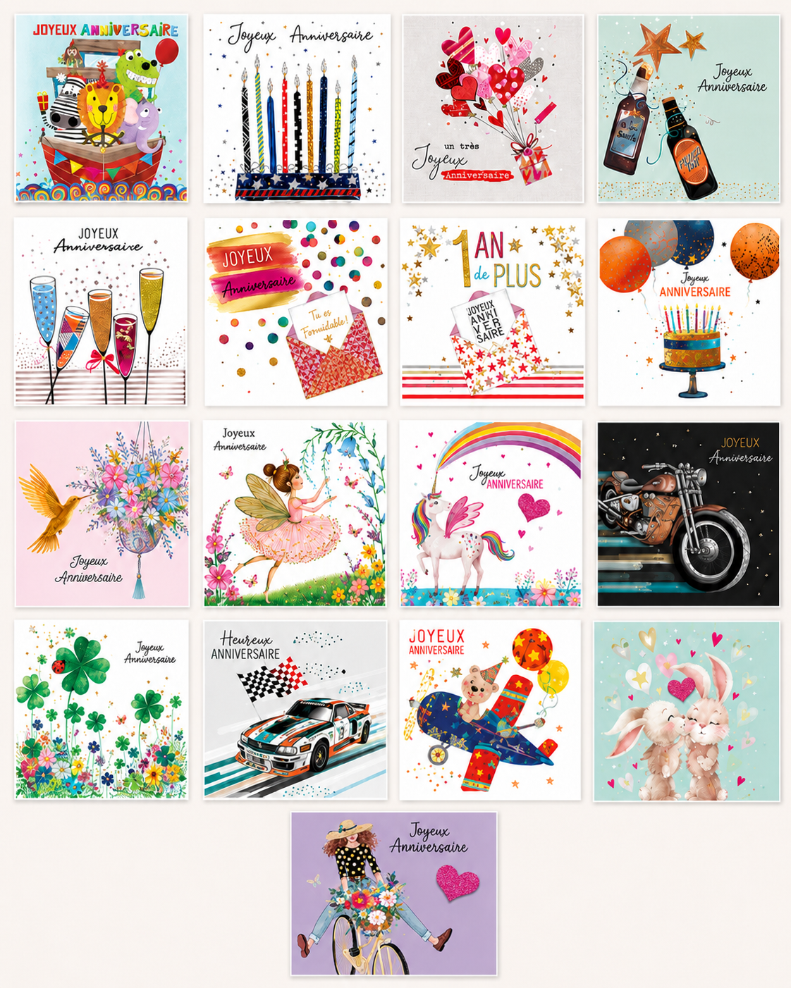 Carte Double Collection "Privée" Anniversaires