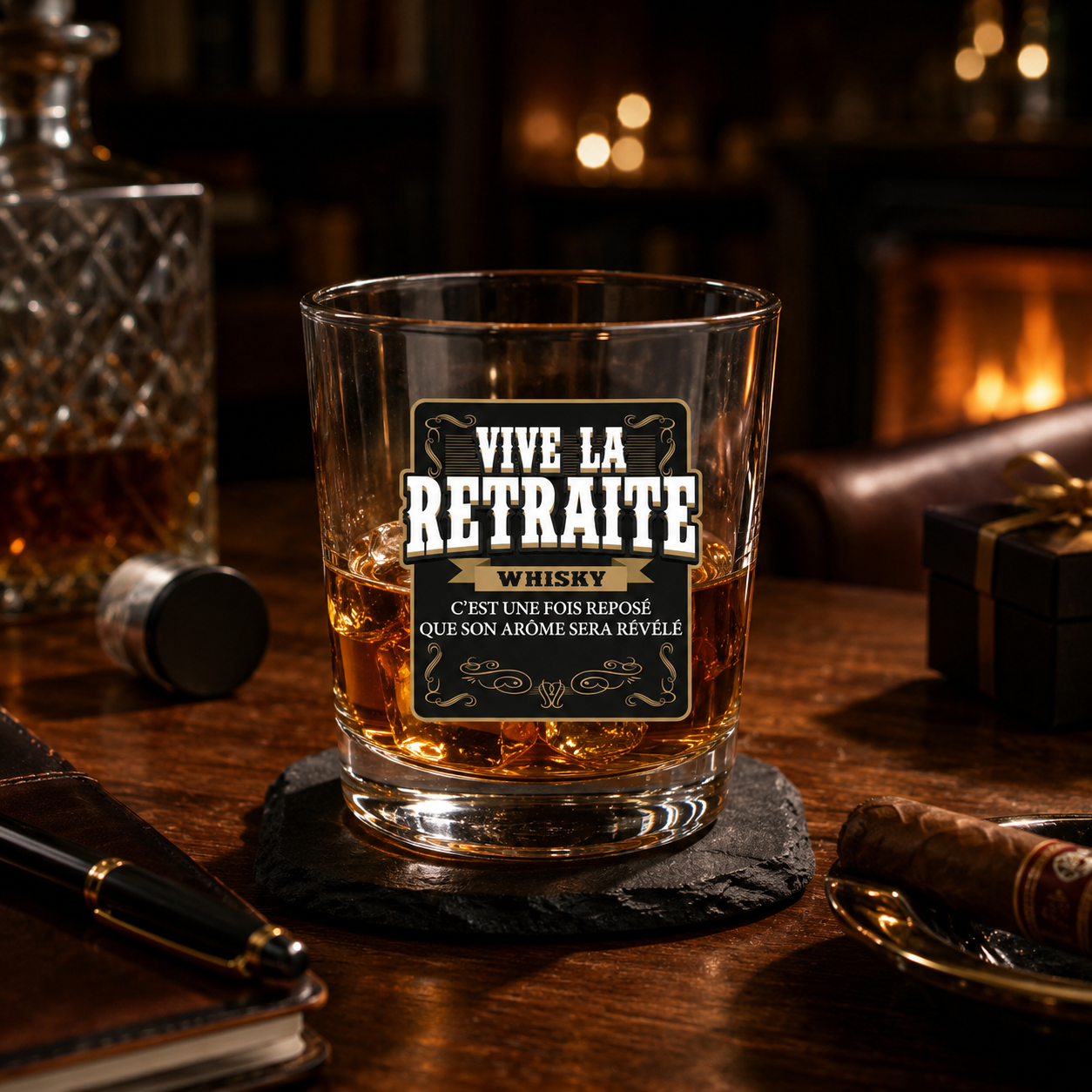 Verre à Whisky "Vive la Retraite"
