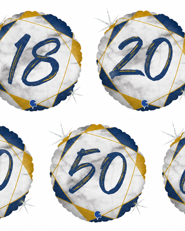 Ballon Marbré Bleu