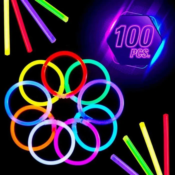 Tube de 100 Bracelets Lumineux – Image 2