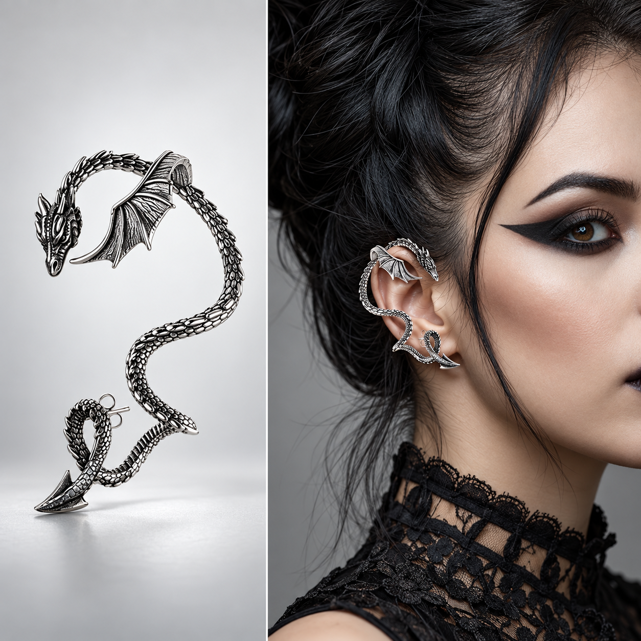 Boucle d'Oreille Dragon
